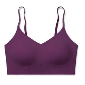 True & Co True Body Lift Triangle Adjustable Strap Bra Purple S Full Cup New